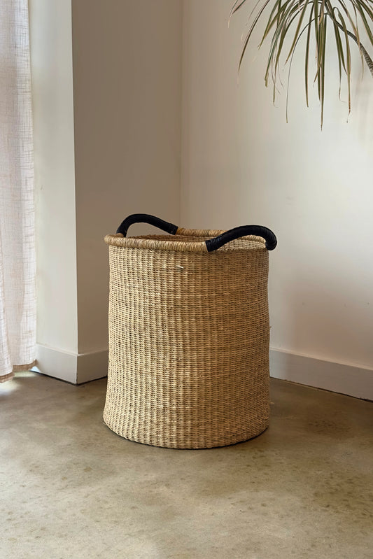 Handwoven African Floor Basket – Naturally Stylish Storage in Default Title - Baskets photo