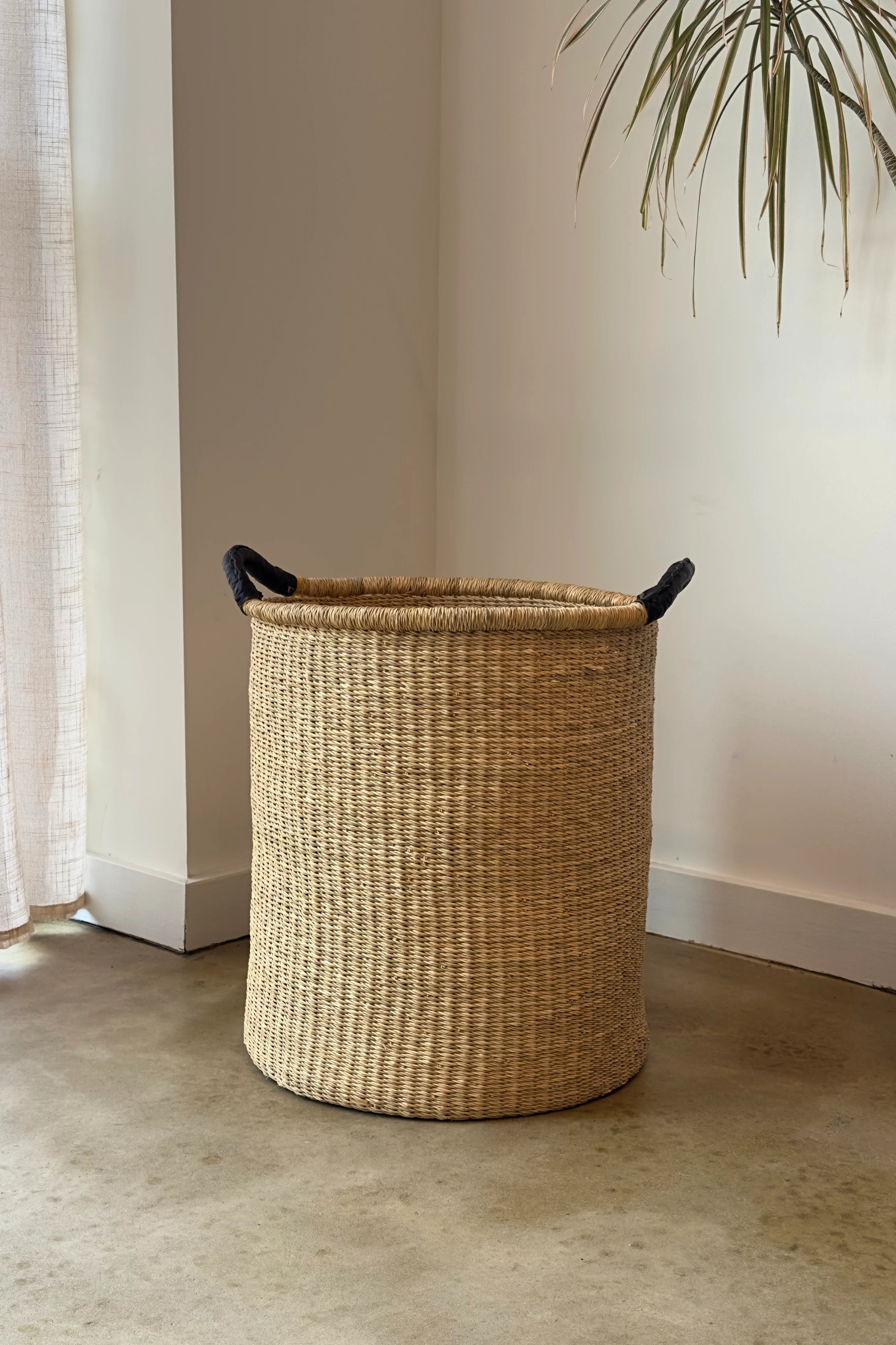 Handwoven African Floor Basket – Naturally Stylish Storage in - Baskets photo