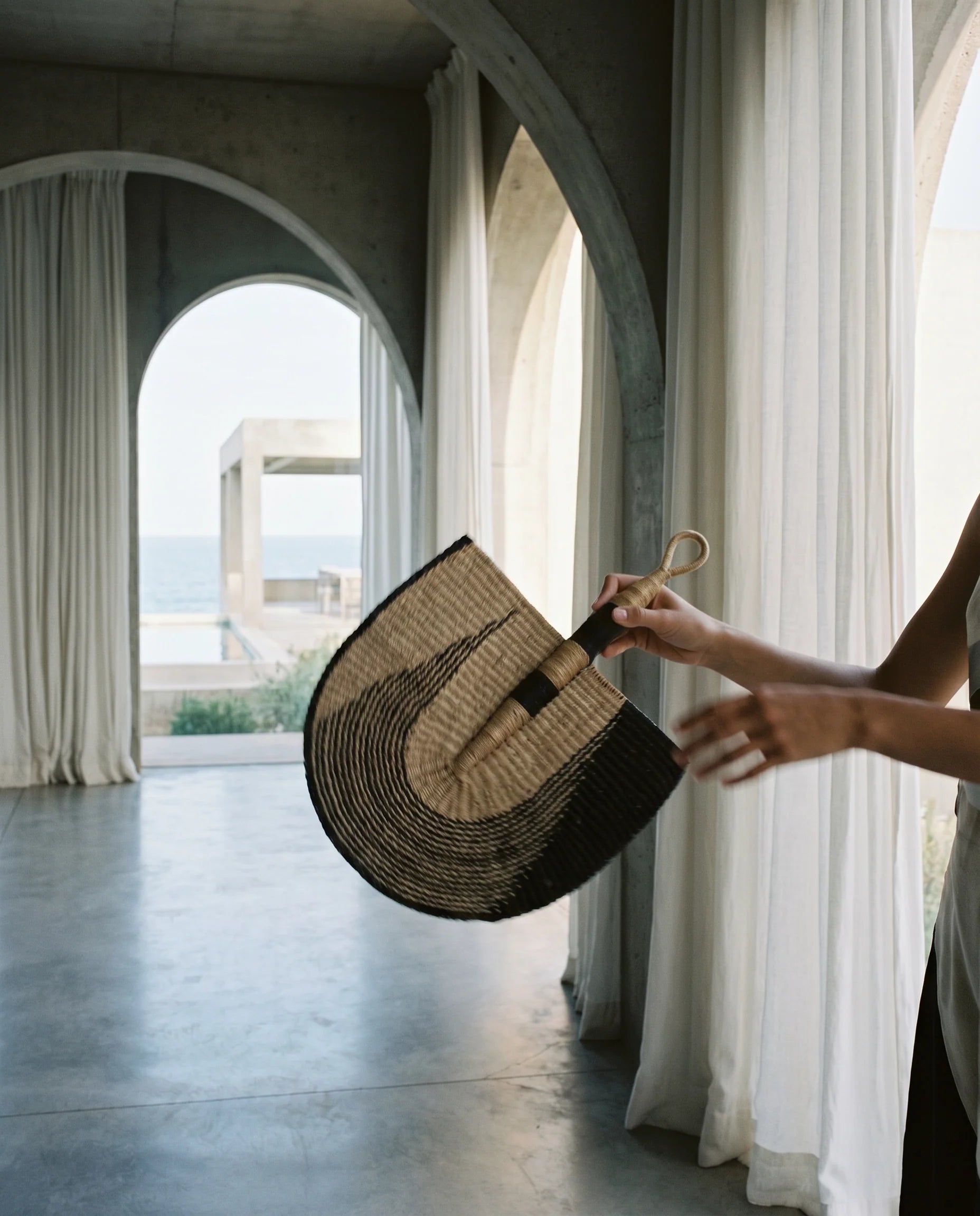 Handwoven Bolga Fan – Small in - photo