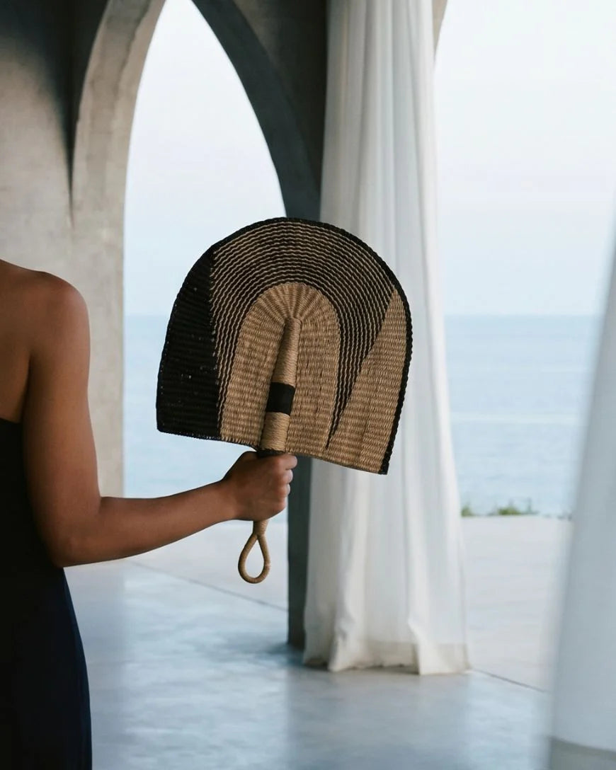 Handwoven Bolga Fan – Small in - photo