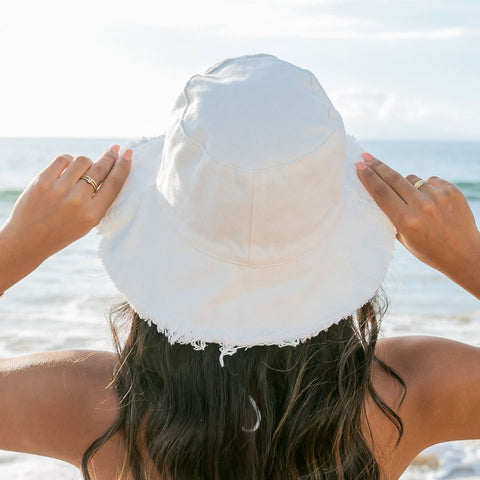 Frayed Edge Canvas Bucket Hat