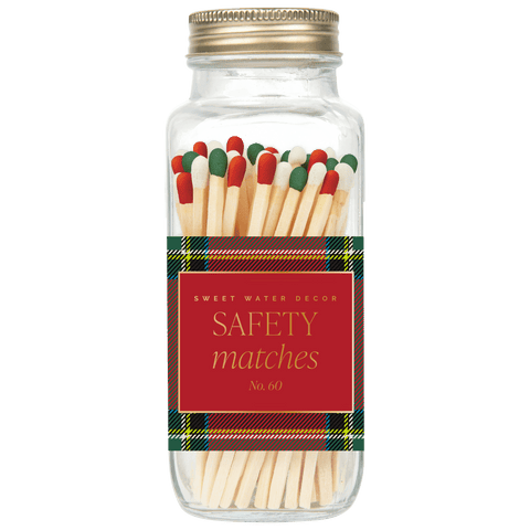 Holiday Red, Green, White Tip Safety Matches - 60 Count, 3.75"