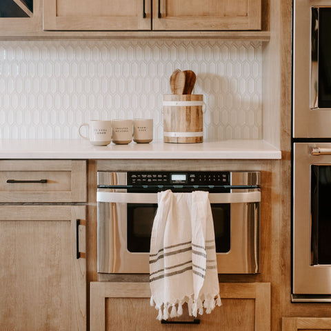 Haley Turkish Cotton + Bamboo Hand Towel - Two Stripe - SwagglyLife Home & Fashion