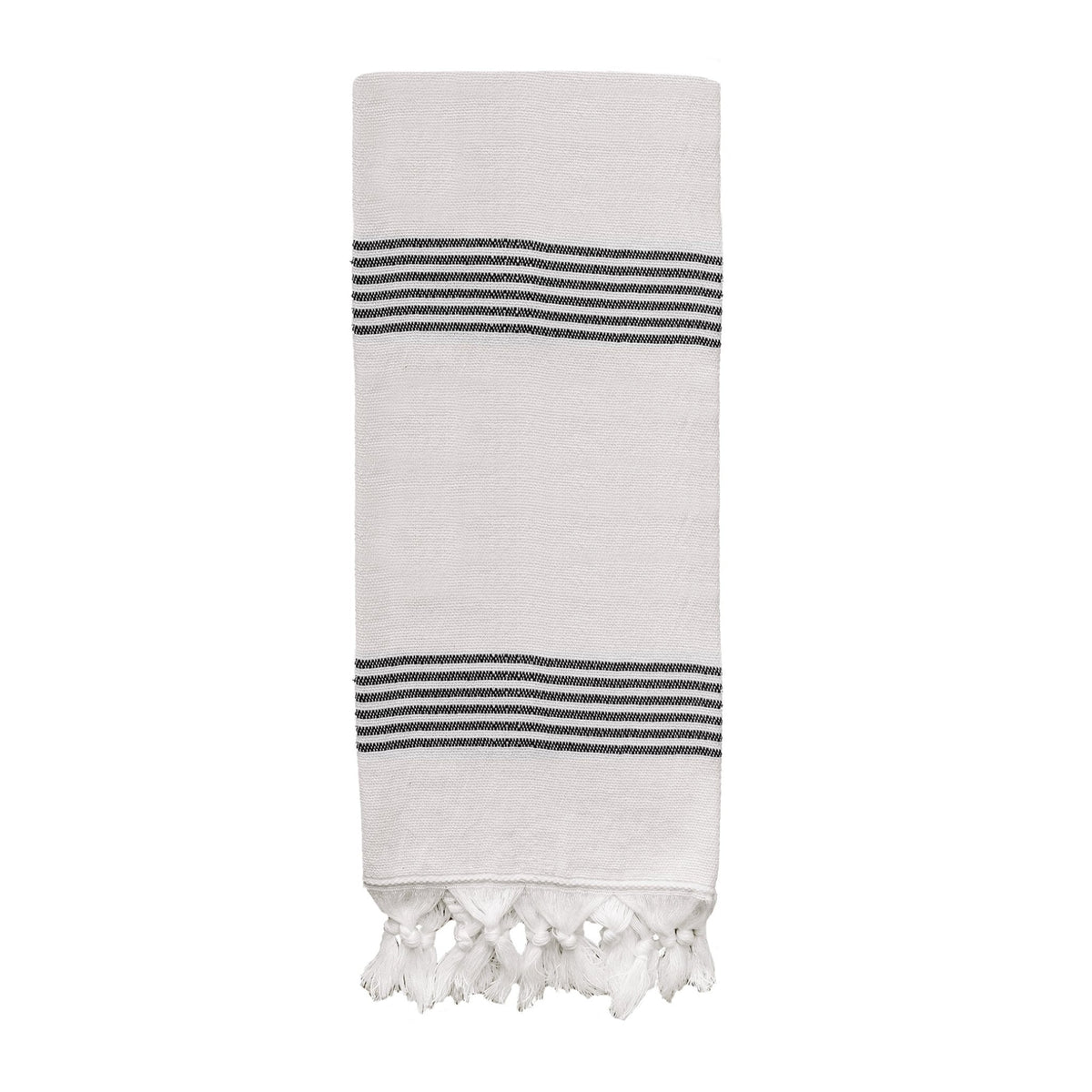 Turkish Cotton + Bamboo Hand Towel - Multi Stripes - SwagglyLife Home & Fashion