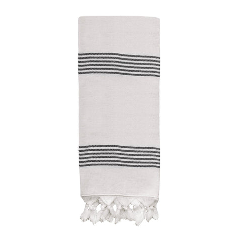 Turkish Cotton + Bamboo Hand Towel - Multi Stripes - SwagglyLife Home & Fashion