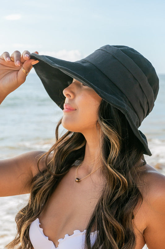 Tie-Back Bucket Sunhat in - photo