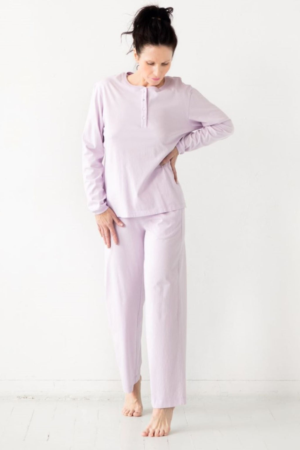 Straight Leg Pants in Pima Cotton in - PANTS photo