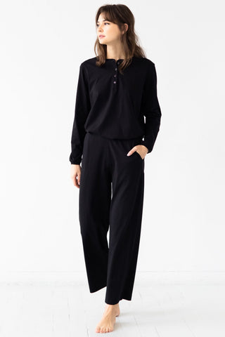 Straight Leg Pants in Pima Cotton in - PANTS photo