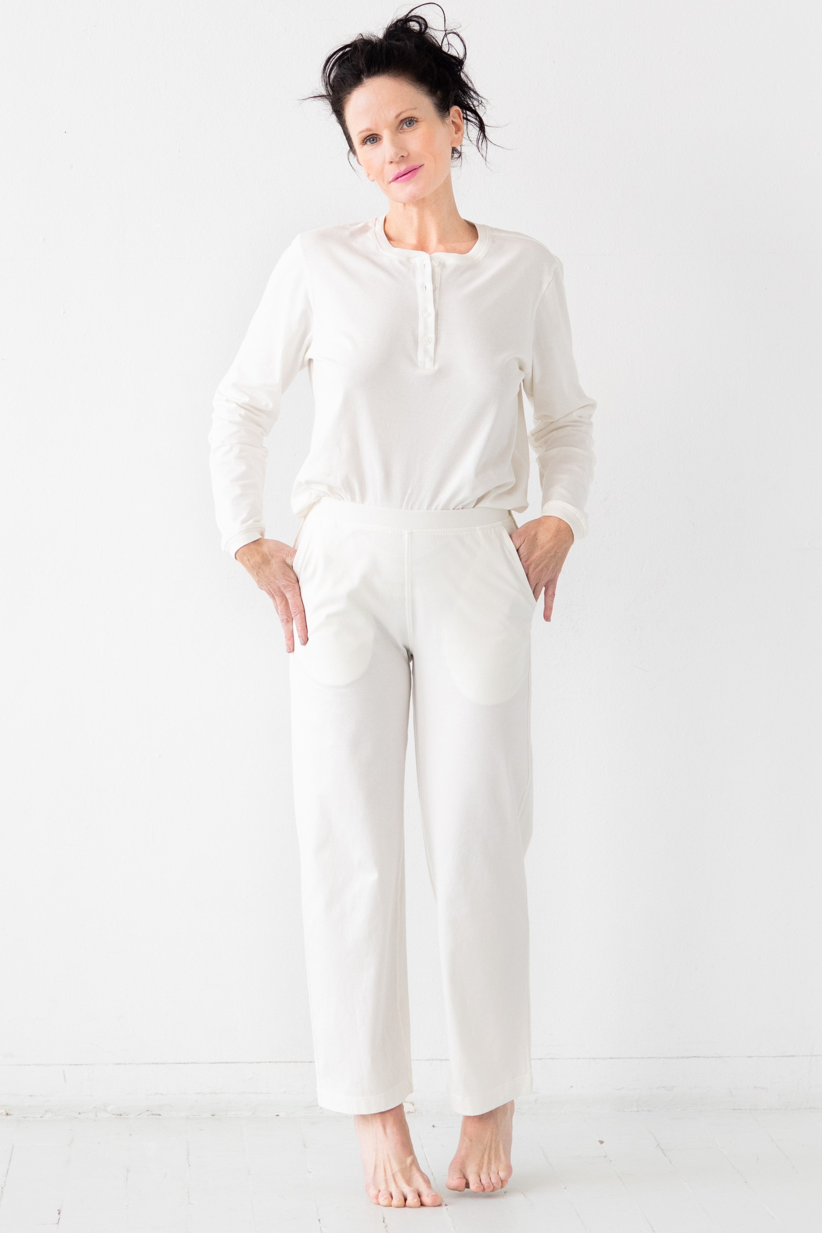 Straight Leg Pants in Pima Cotton in - PANTS photo