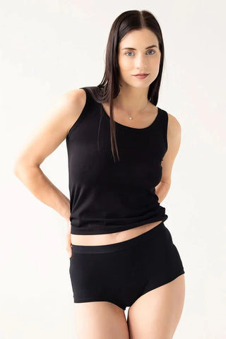 Stretch Cotton Tank in Black - TANK photo