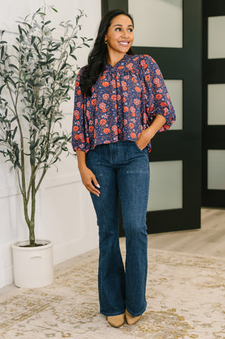 Hitherto Unknown Floral Babydoll Blouse - SwagglyLife Home & Fashion