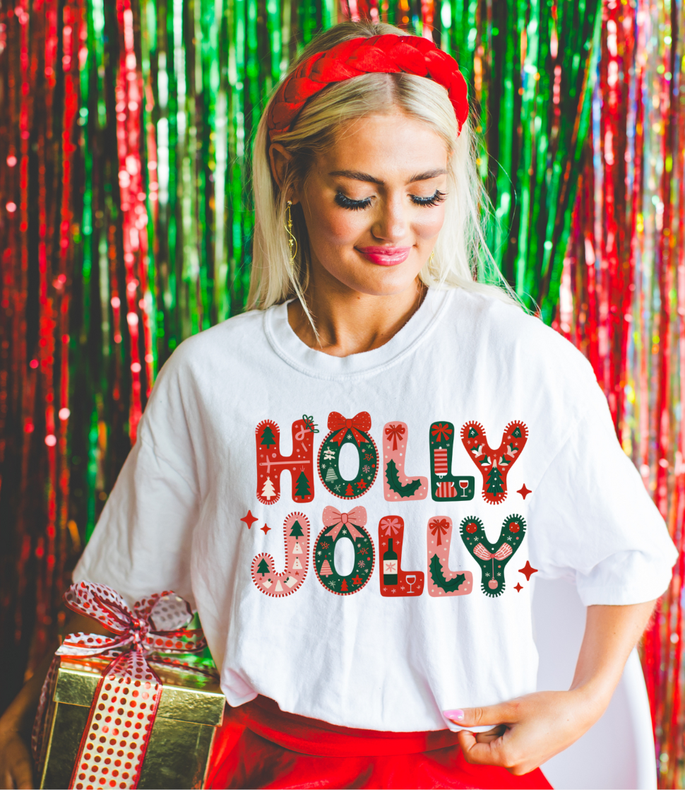 Holly Jolly Graphic Tee and Sweatshirt in - Womens photo