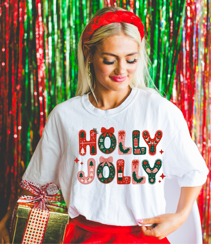 Holly Jolly Graphic Tee and Sweatshirt in - Womens photo