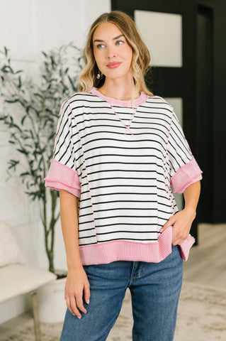 Human Nature Contrast Detailed Top in - Womens photo