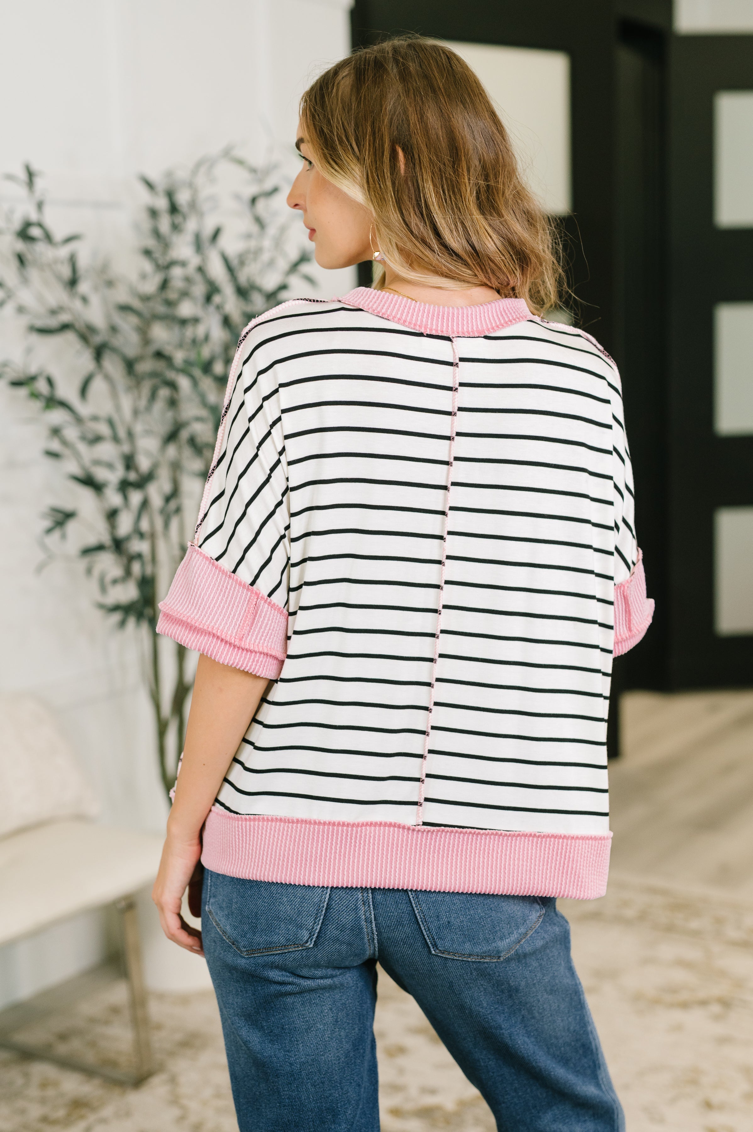 Human Nature Contrast Detailed Top in - Womens photo