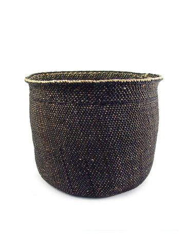 Handwoven Natural & Black Iringa Baskets | Tanzania