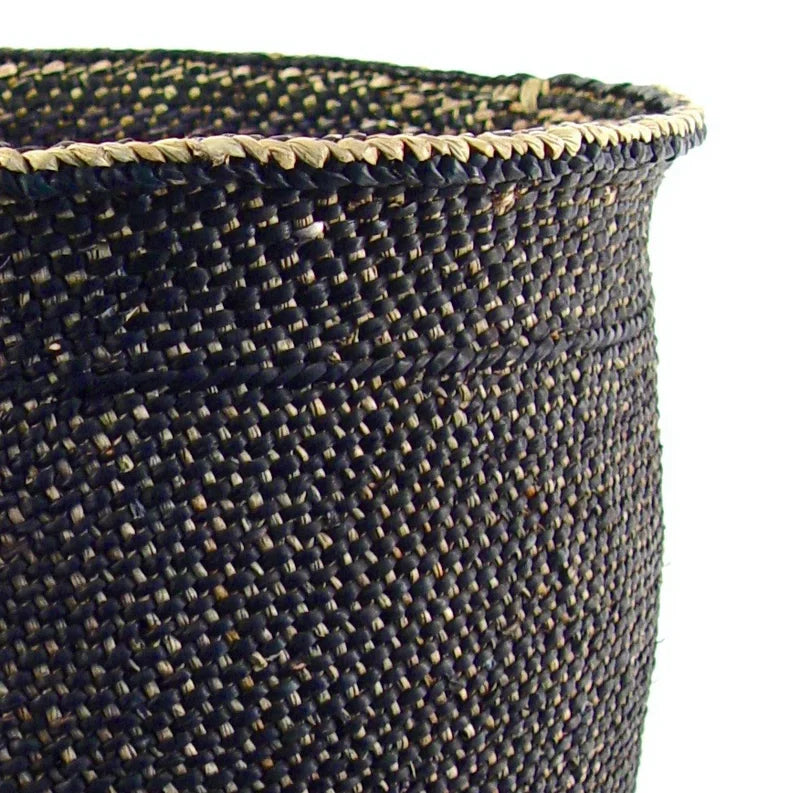 Handwoven Natural & Black Iringa Baskets | Tanzania