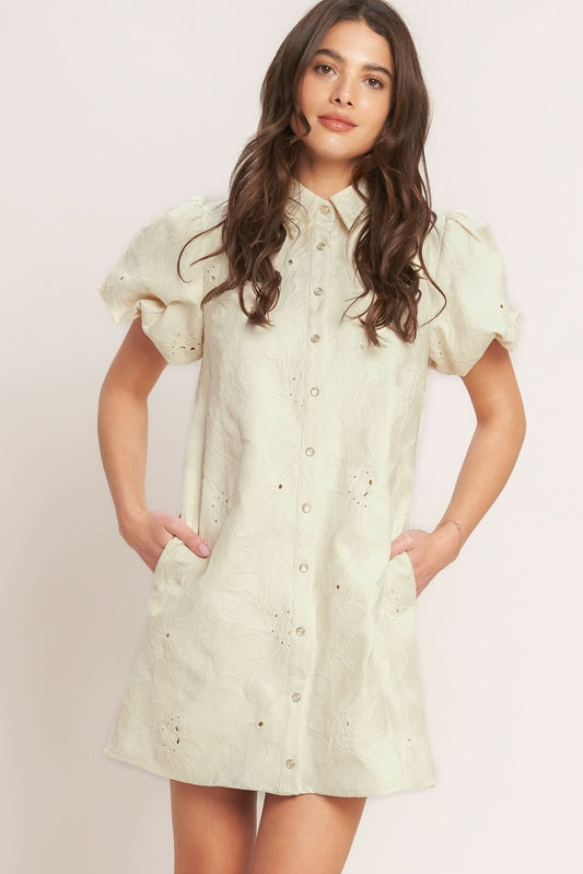BREATHABLE WEAVE WOVEN MINI DRESS in - DRESSES photo