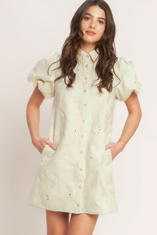 BREATHABLE WEAVE WOVEN MINI DRESS in - DRESSES photo