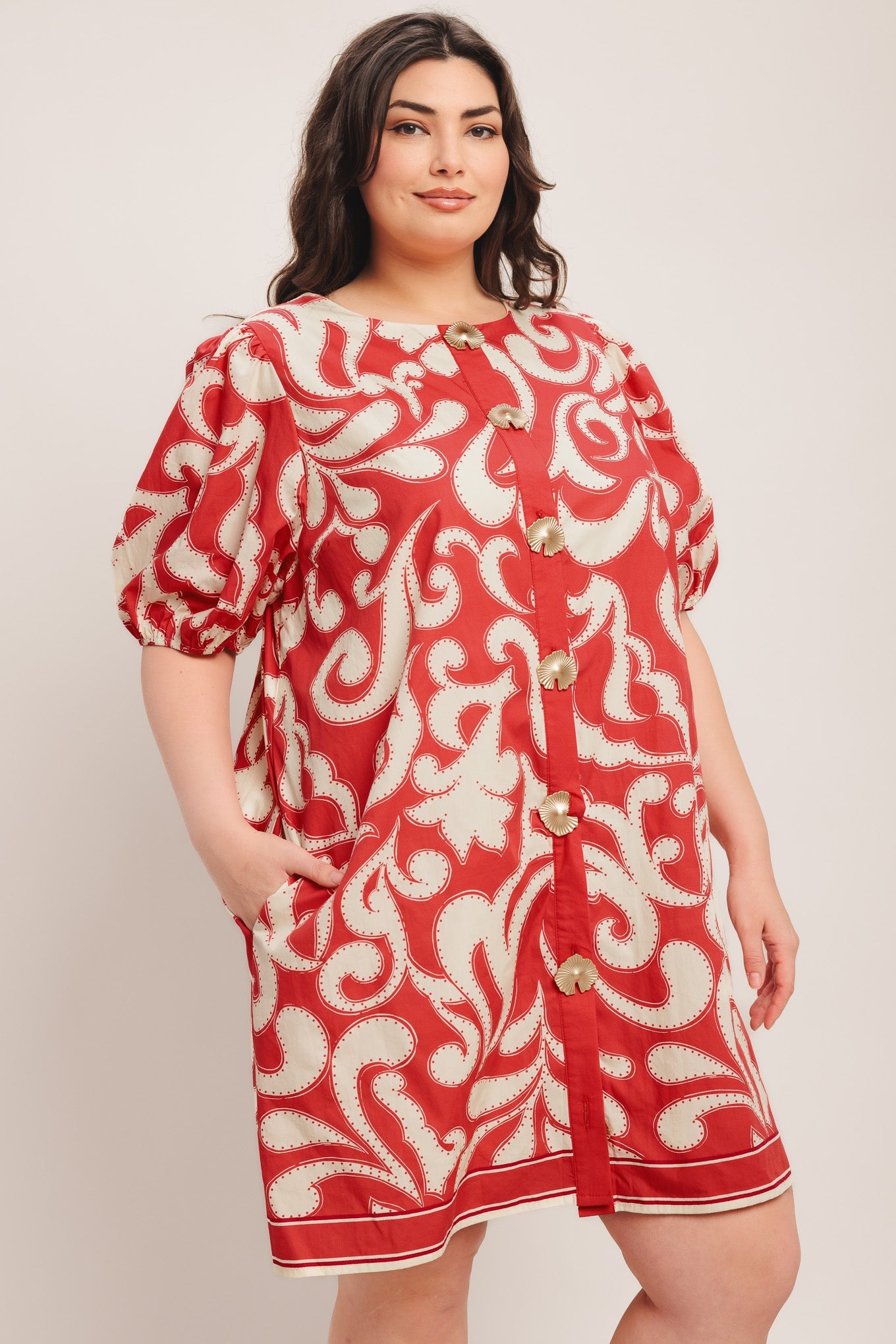 STRAIGHT & STRONG WOVEN MINI DRESS in - DRESSES photo