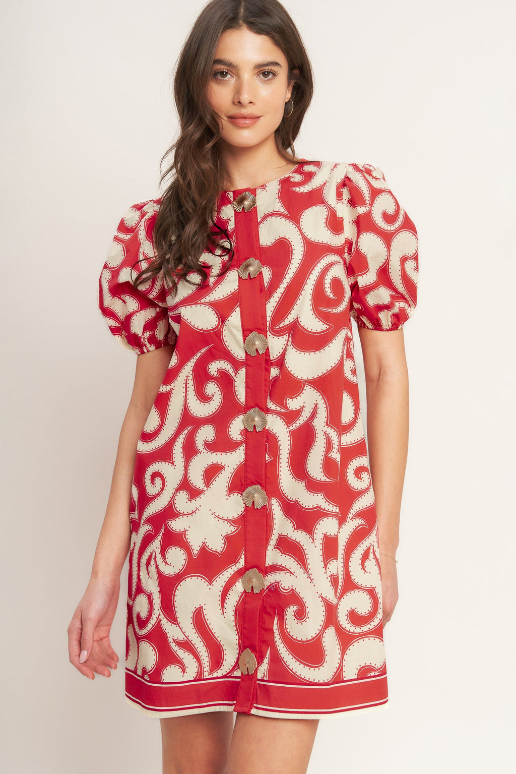 STRAIGHT & STRONG WOVEN MINI DRESS in - DRESSES photo