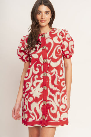 STRAIGHT & STRONG WOVEN MINI DRESS in - DRESSES photo