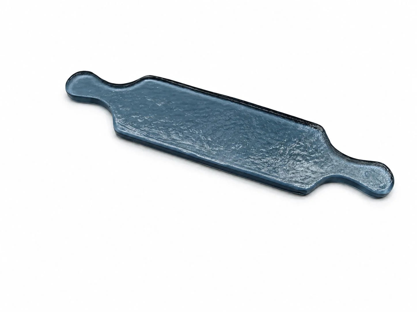 Hammered Glass Long Serving Boards in Blue Grey - Kitchen & Dining photo