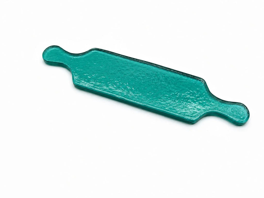 Hammered Glass Long Serving Boards in Green - Kitchen & Dining photo