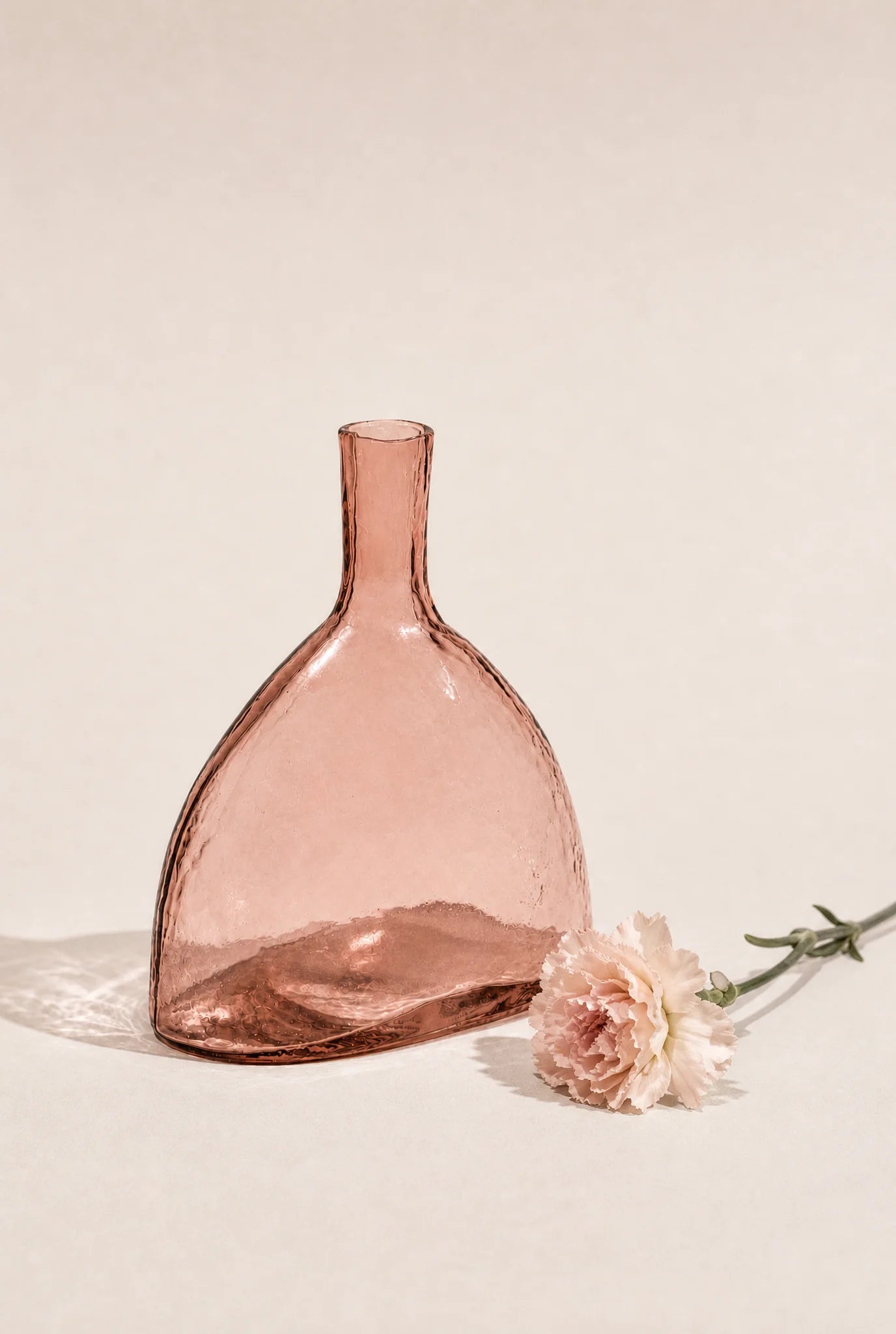 Hearth Handblown Hammered Bud Vase