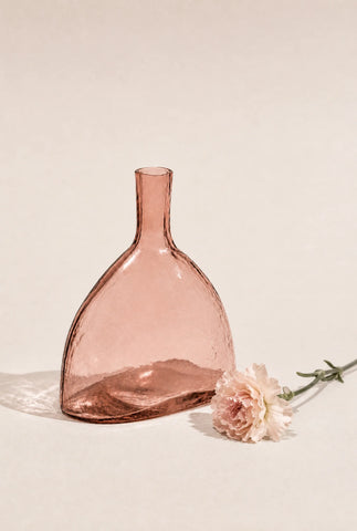 Hearth Handblown Hammered Bud Vase
