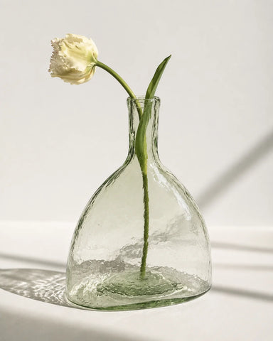 Hearth Handblown Hammered Bud Vase
