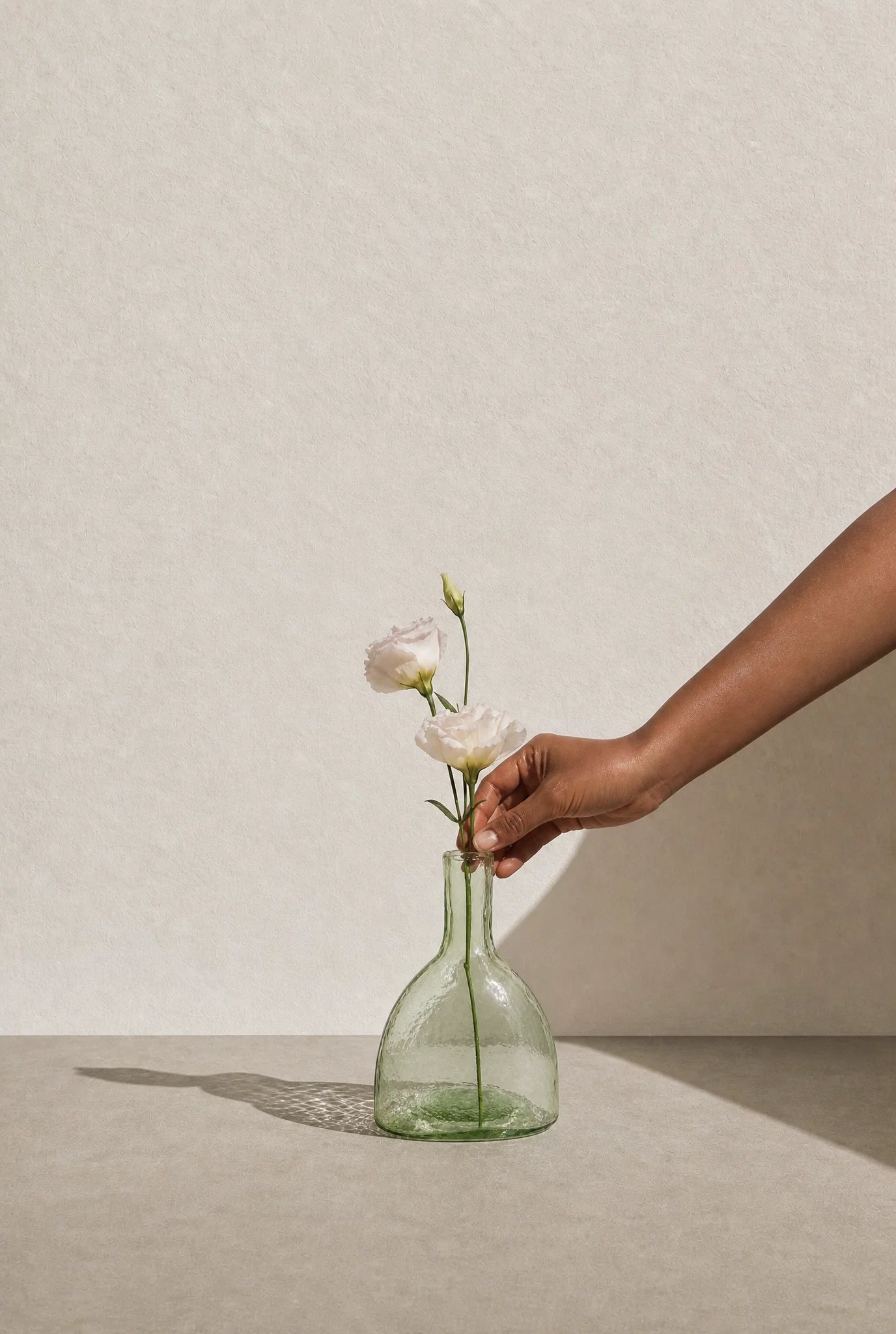 Hearth Handblown Hammered Bud Vase