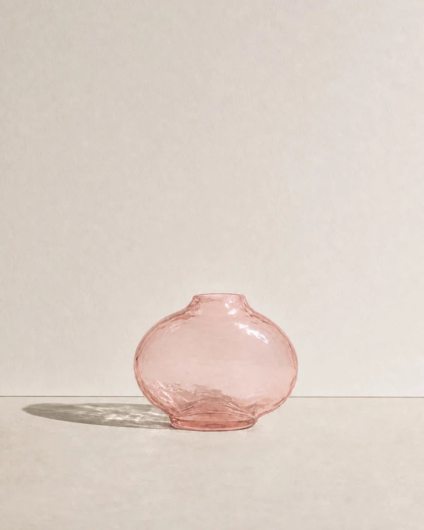Pebble Handblown Hammered Bud Vase