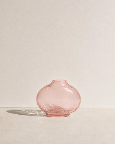 Pebble Handblown Hammered Bud Vase