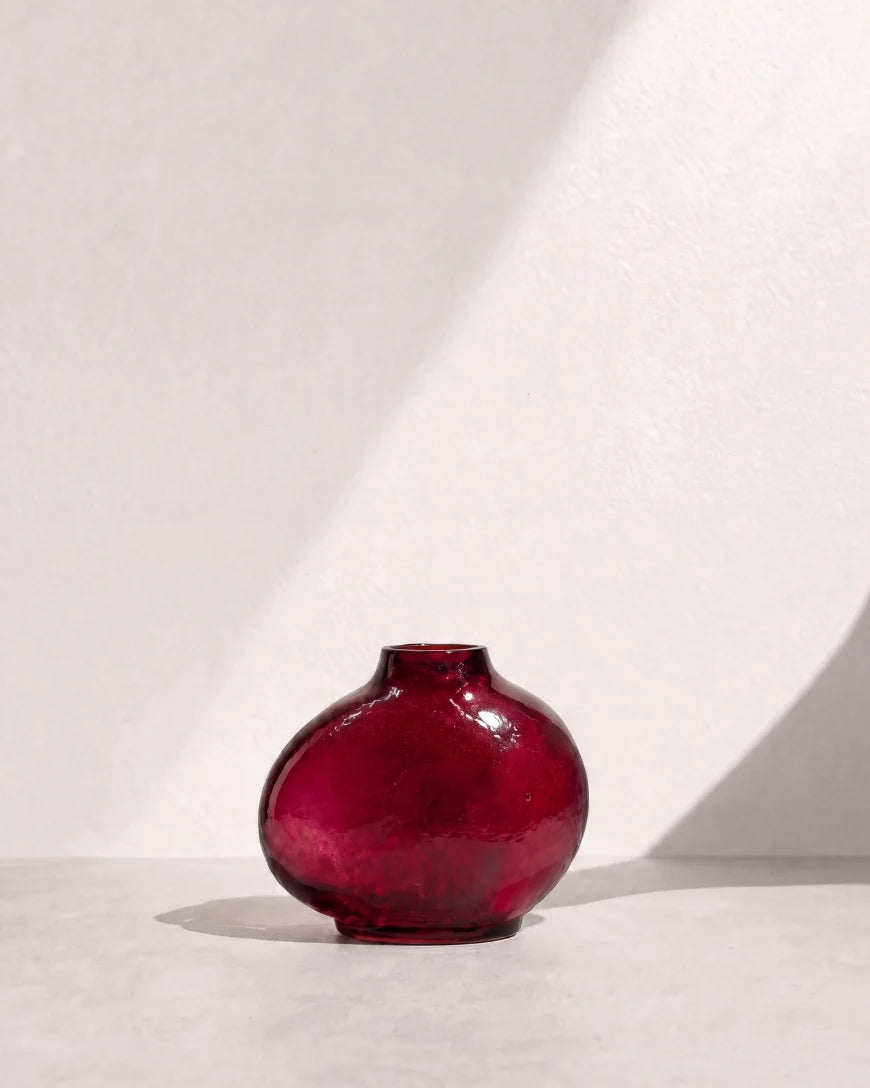 Pebble Handblown Hammered Bud Vase
