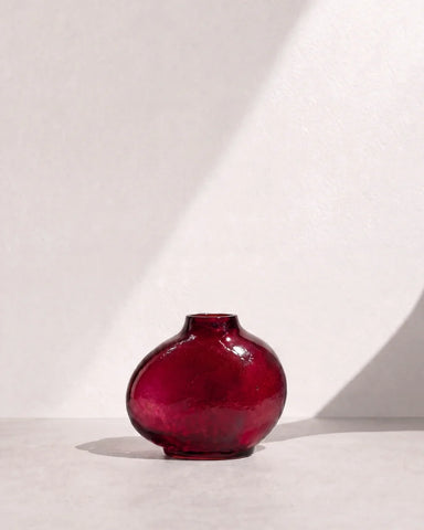Pebble Handblown Hammered Bud Vase