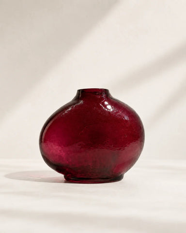 Pebble Handblown Hammered Bud Vase