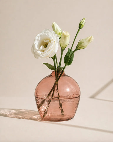 Bloom Handblown Hammered Bud Vase