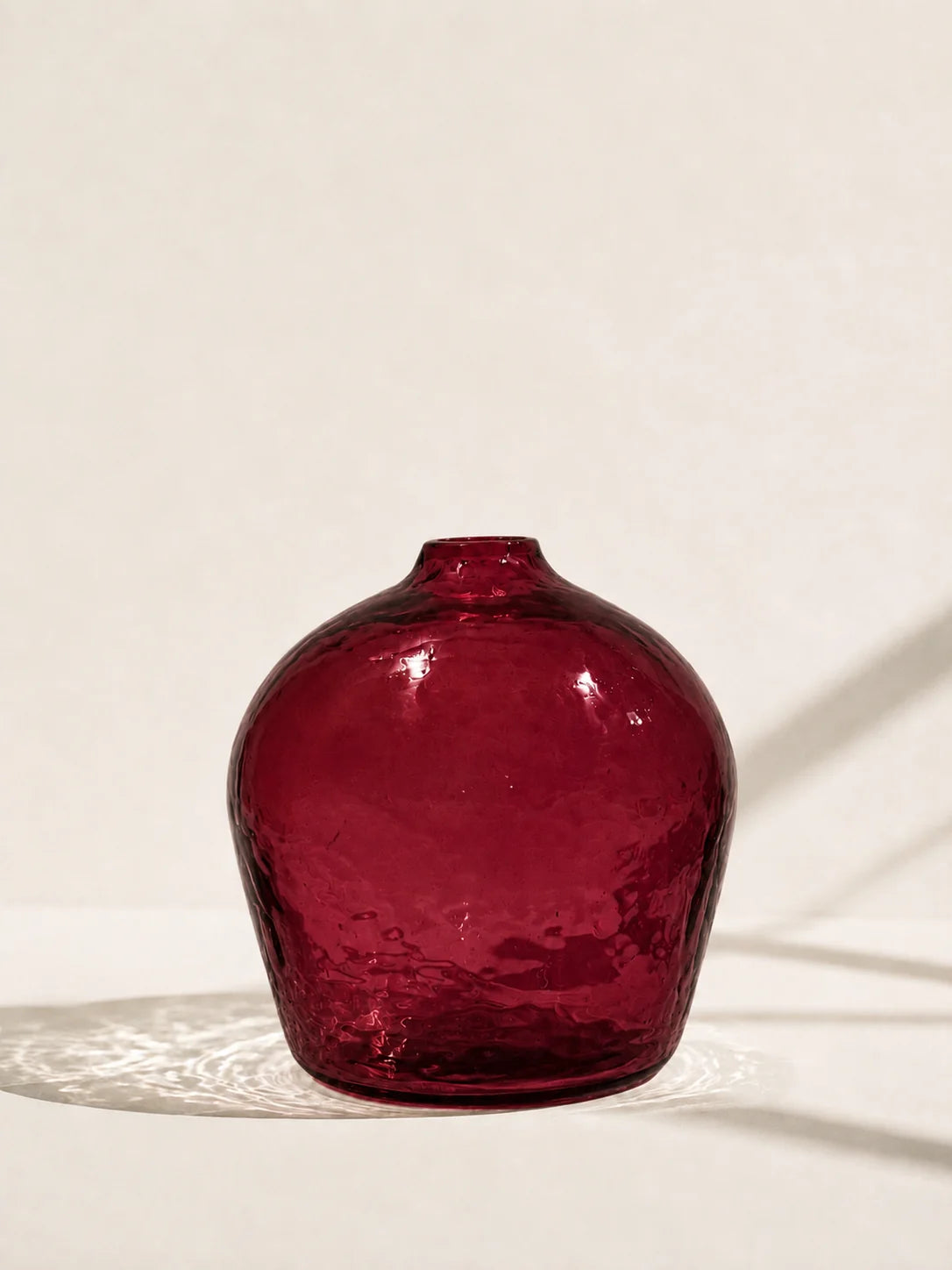 Bloom Handblown Hammered Bud Vase