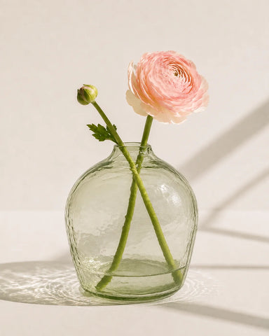Bloom Handblown Hammered Bud Vase