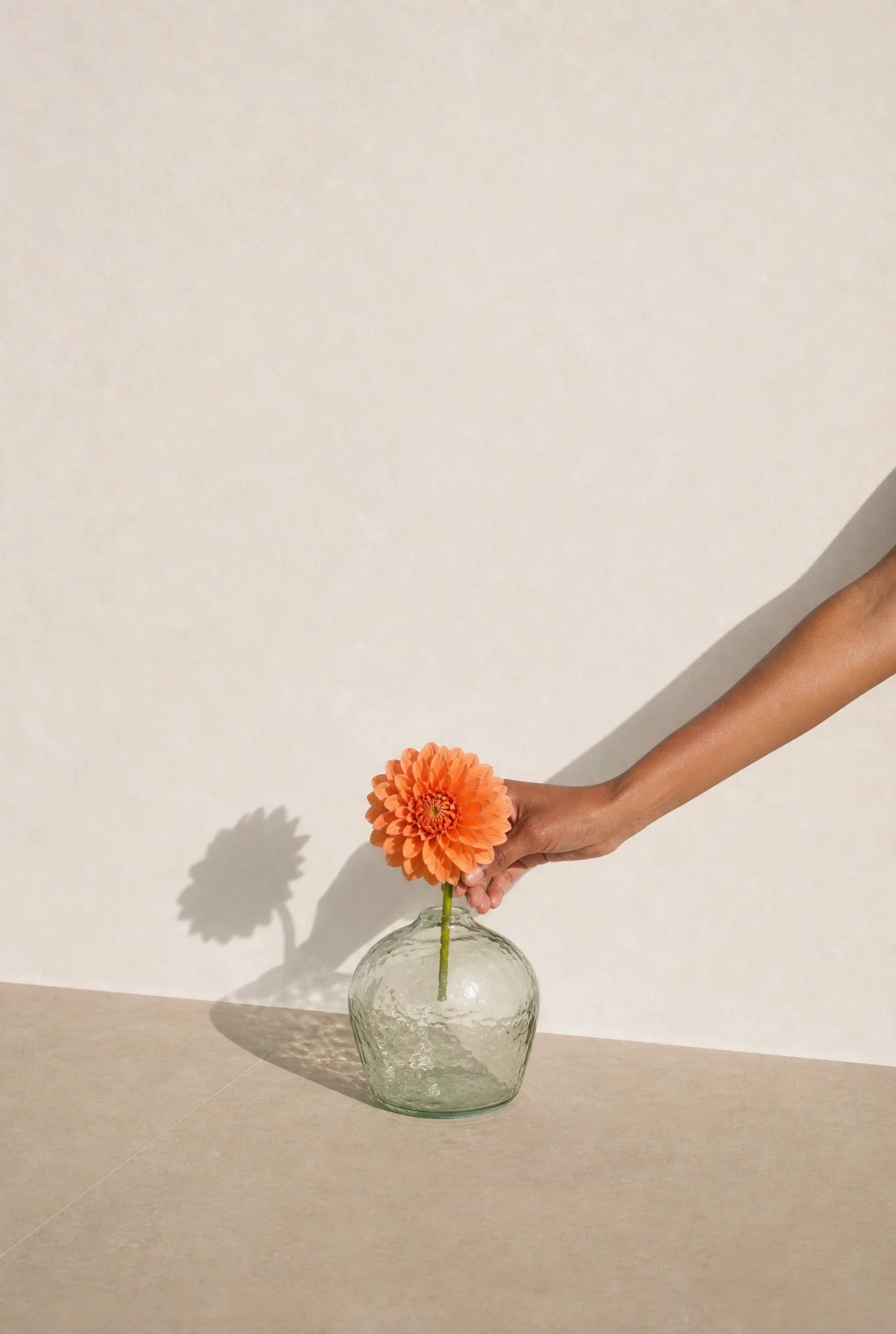 Bloom Handblown Hammered Bud Vase