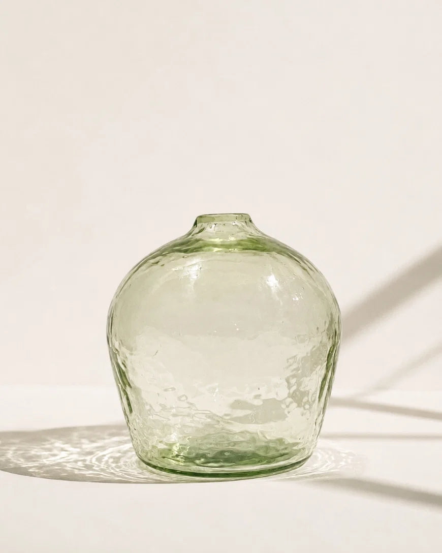 Bloom Handblown Hammered Bud Vase