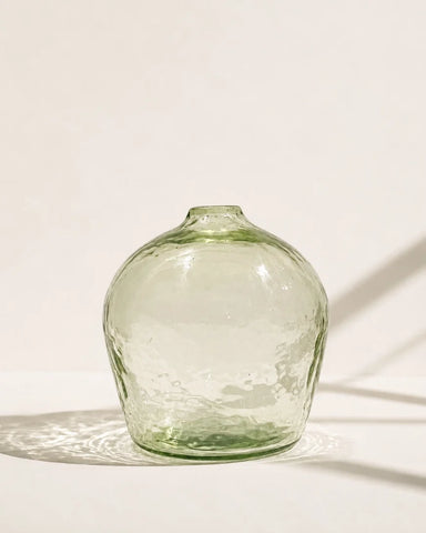 Bloom Handblown Hammered Bud Vase