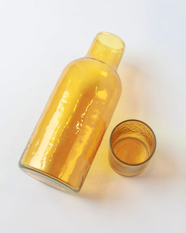 Handblown Hammered Glass Carafe - SwagglyLife Home & Fashion