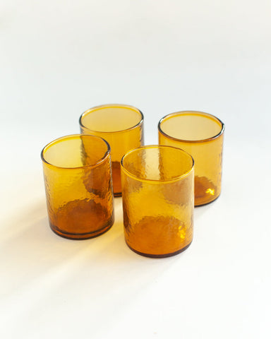 Handblown Hammered Small Carafe Glasses