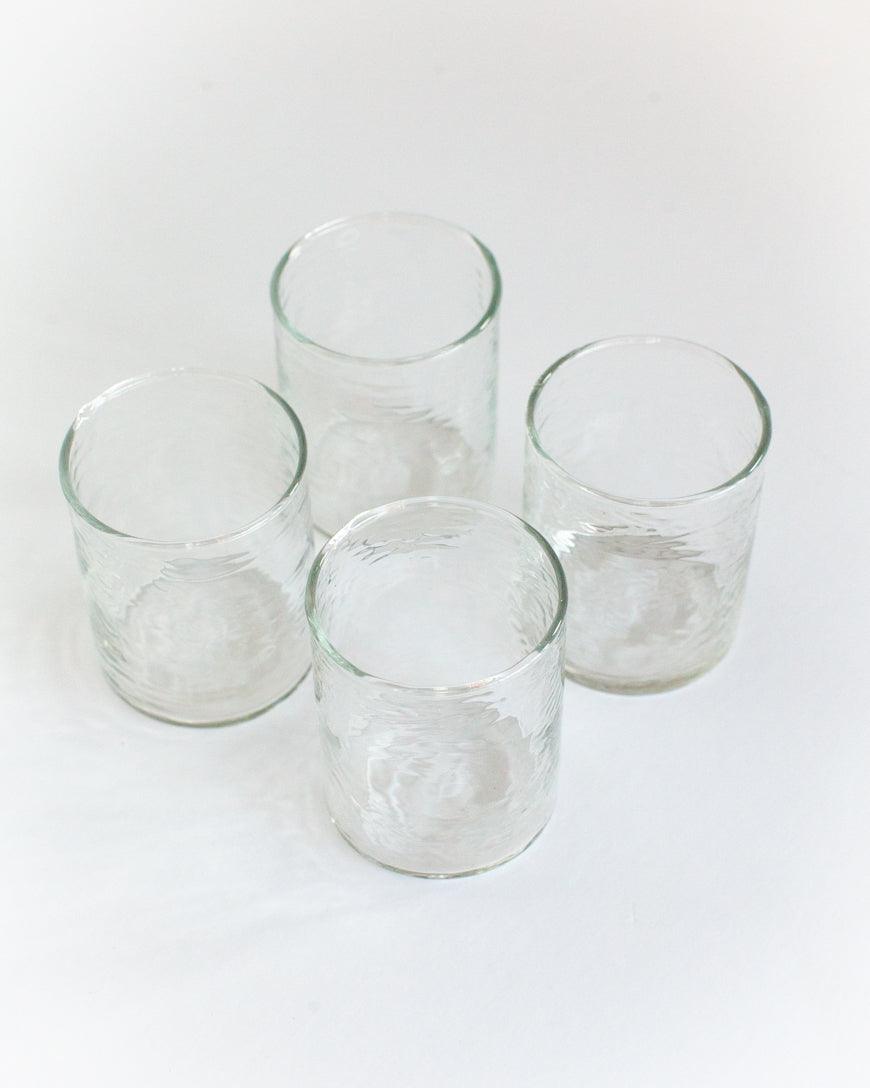 Handblown Hammered Glasses | Set of 4