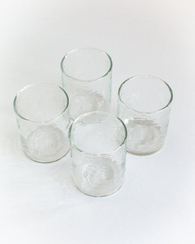 Handblown Hammered Glasses | Set of 4