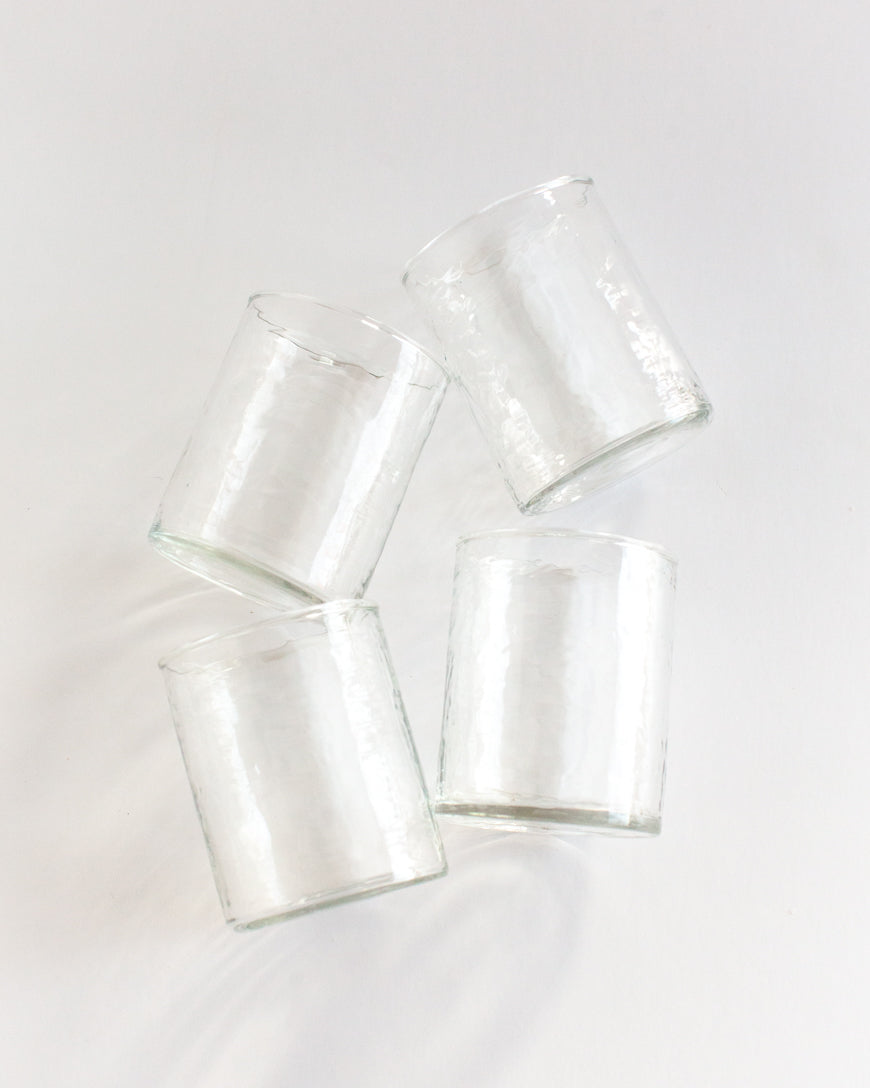 Handblown Hammered Small Carafe Glasses