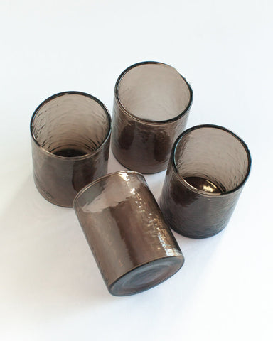 Handblown Hammered Small Carafe Glasses