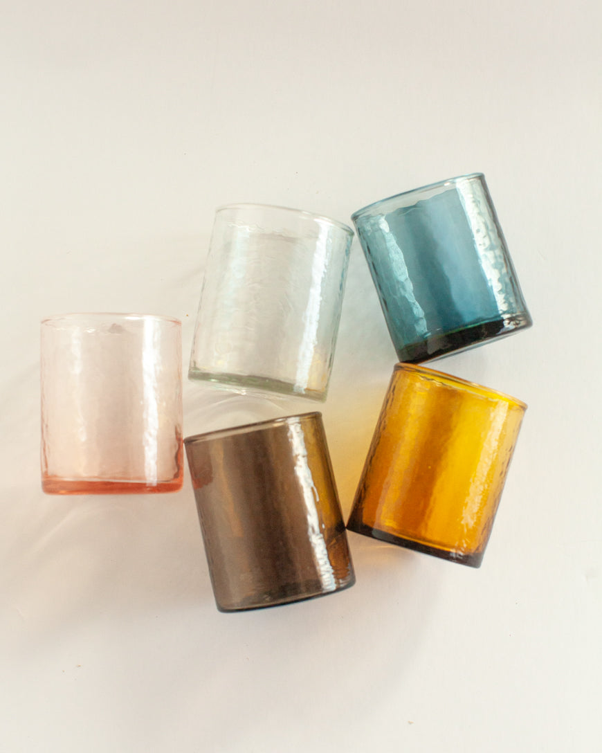 Handblown Hammered Small Carafe Glasses
